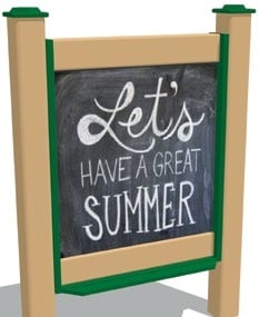 OUTDOOR MAGNETIC CHALKBOARD PANEL - MINI (FREESTANDING)